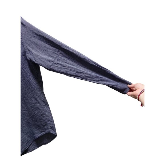 Giorgio Armani Collezioni Mens Dress Shirt Navy Blue Size L - Picture 9 of 12